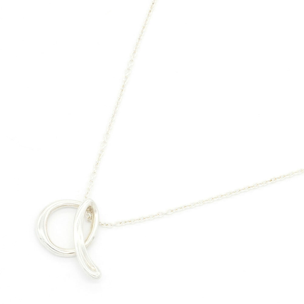 Tiffany & Co. Elsa Peretti Letter A Necklace, Sterling Silver 925 Pendant, Al...